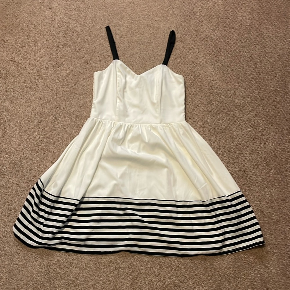 Alna Be and White Striped Dress